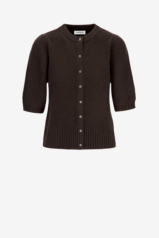 Cardigan Poupette in Cacao Noir Ladneri