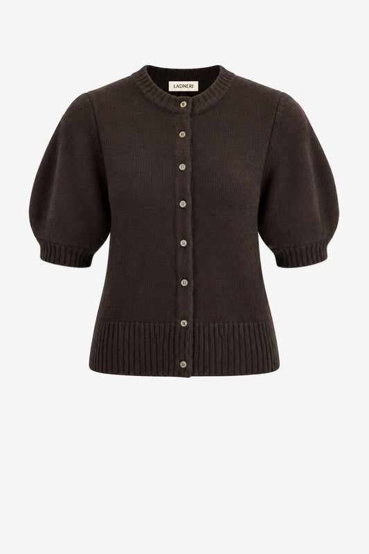 Cardigan Poupette in Cacao Noir