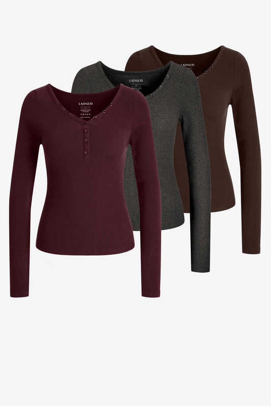 Greta Set in Dunkelbraun/Graphite/Winetasting Ladneri
