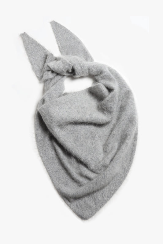 Sciarpa in cashmere grigio spazzolato Paxa