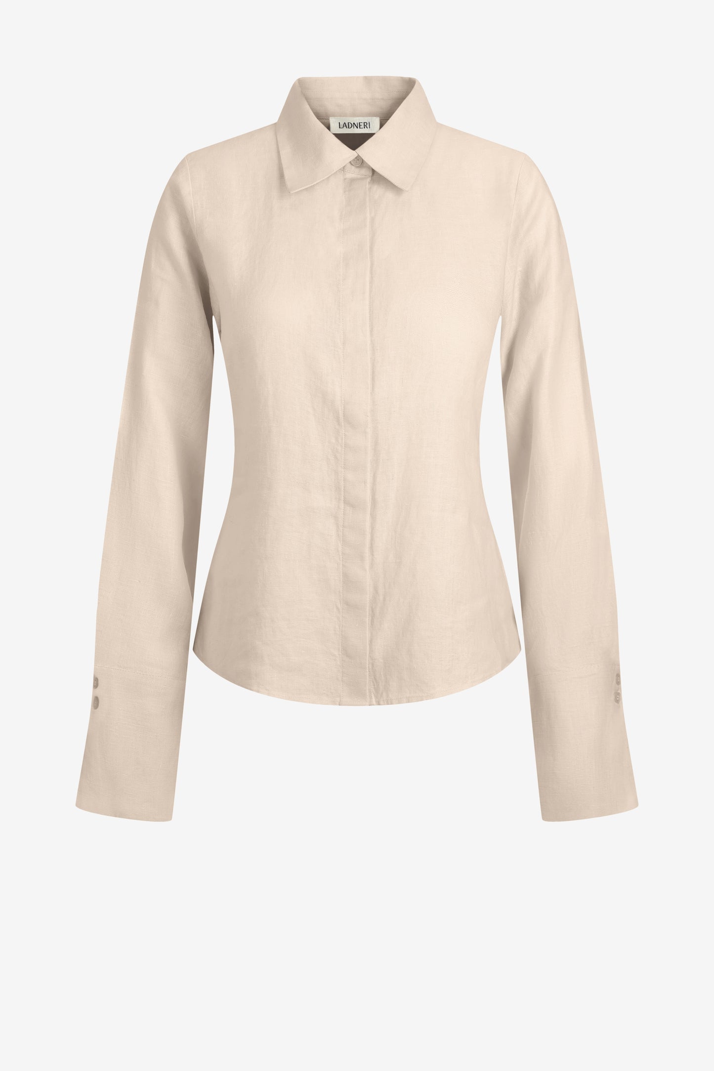Hedi Linen Blouse in Beige by Ladneri