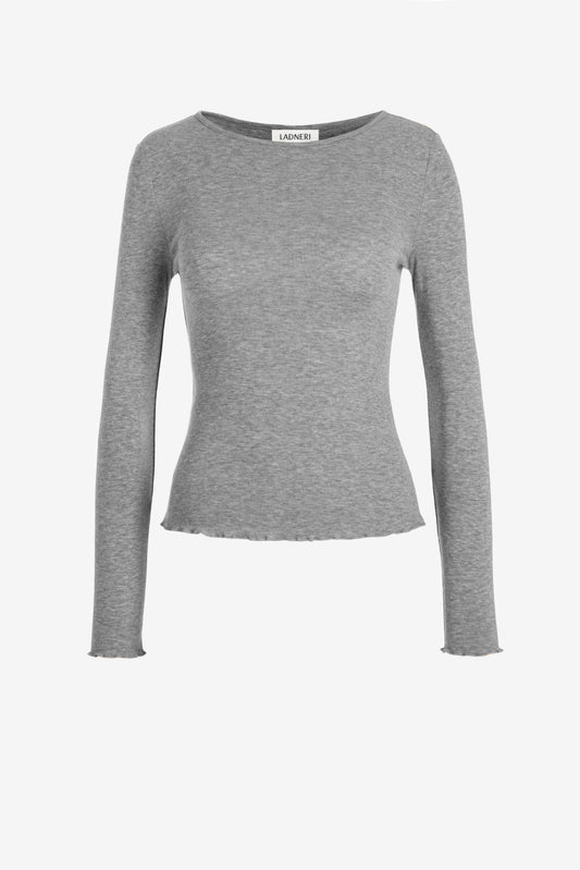 Longsleeve Chiara in Hellgrau Ladneri