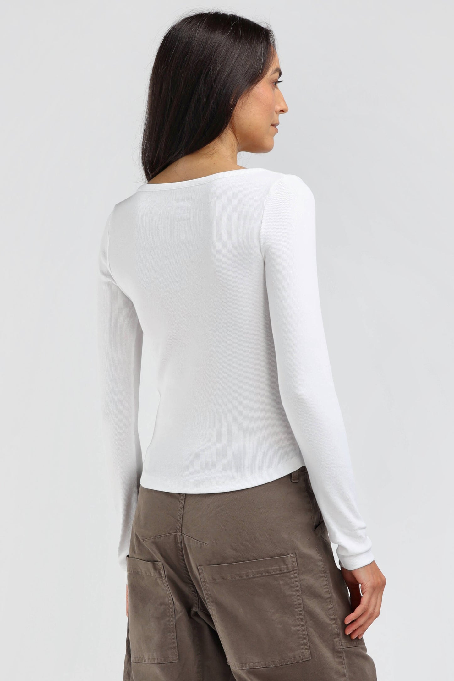 Greta Long-Sleeve Shirt in White by Ladneri - Anita Hass
