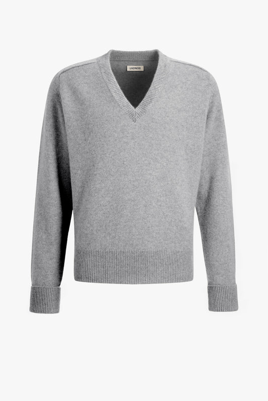 Joey Sweater in Mid Grey Melange, Ladneri Men - Anita Hass