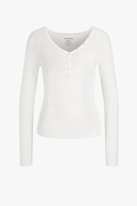 Longsleeve Greta in Weiß – Ladneri