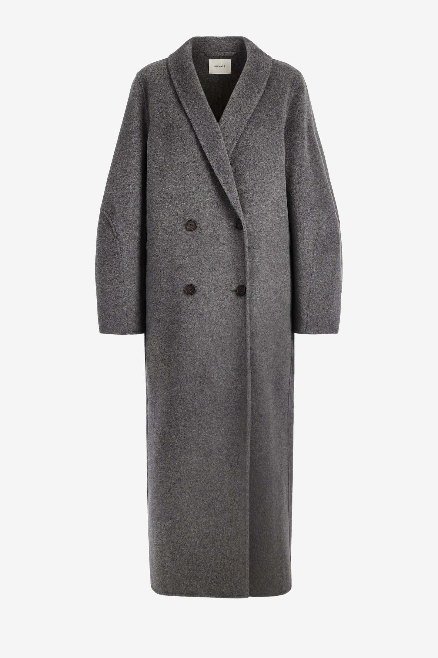 Doublé Shawl Coat in Mid Grey