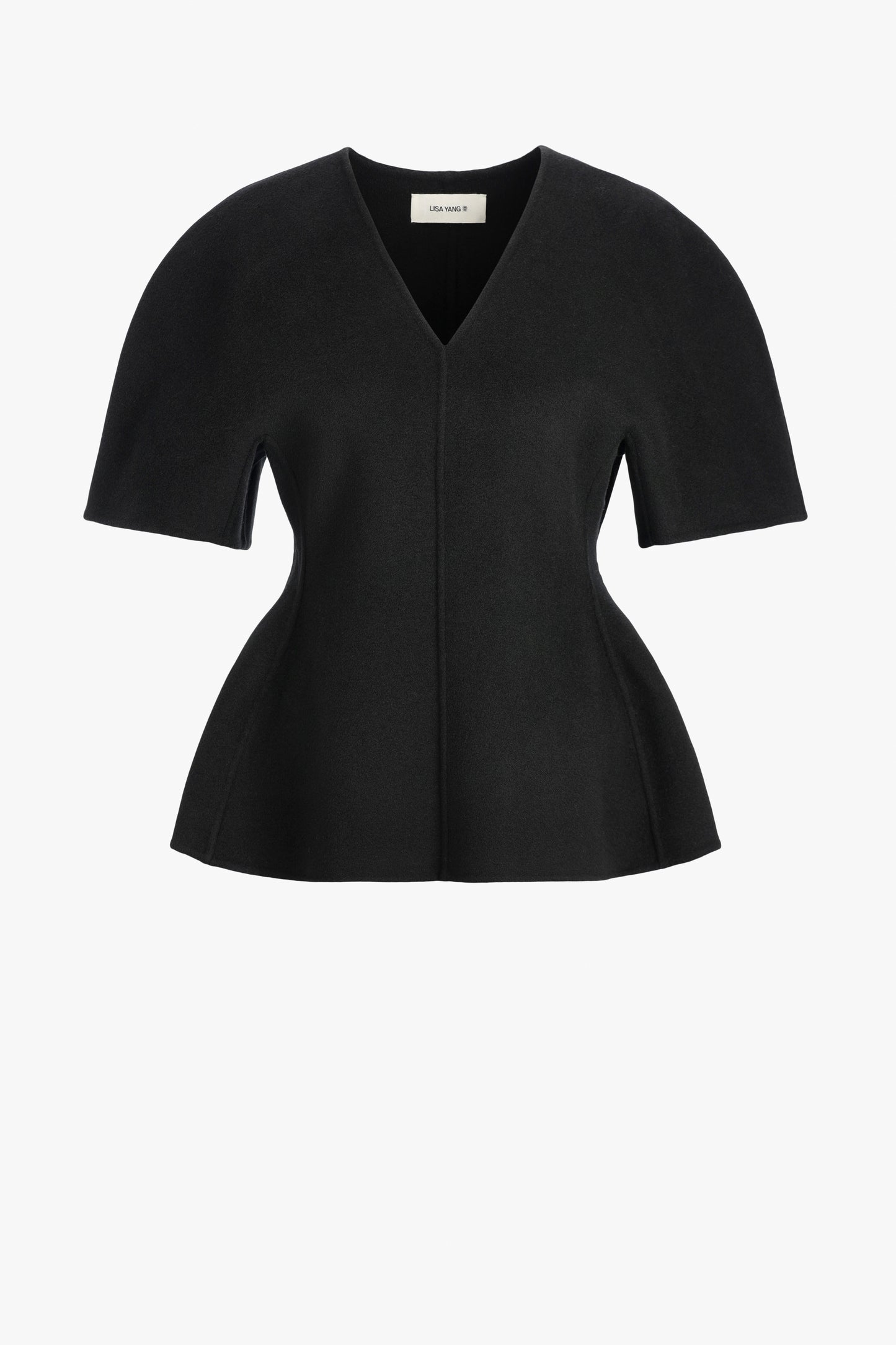 Top V-Neck Doublé in Schwarz Lisa Yang