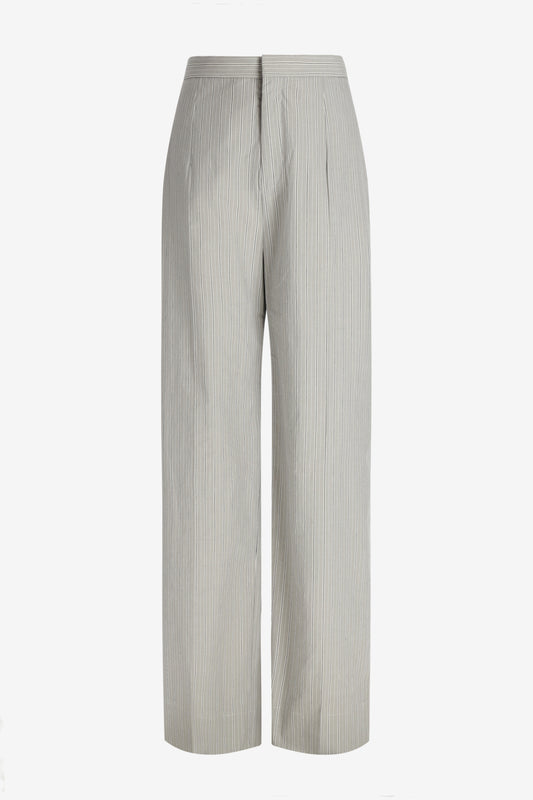Hose Moss in Grey Stripes Maison Jejia
