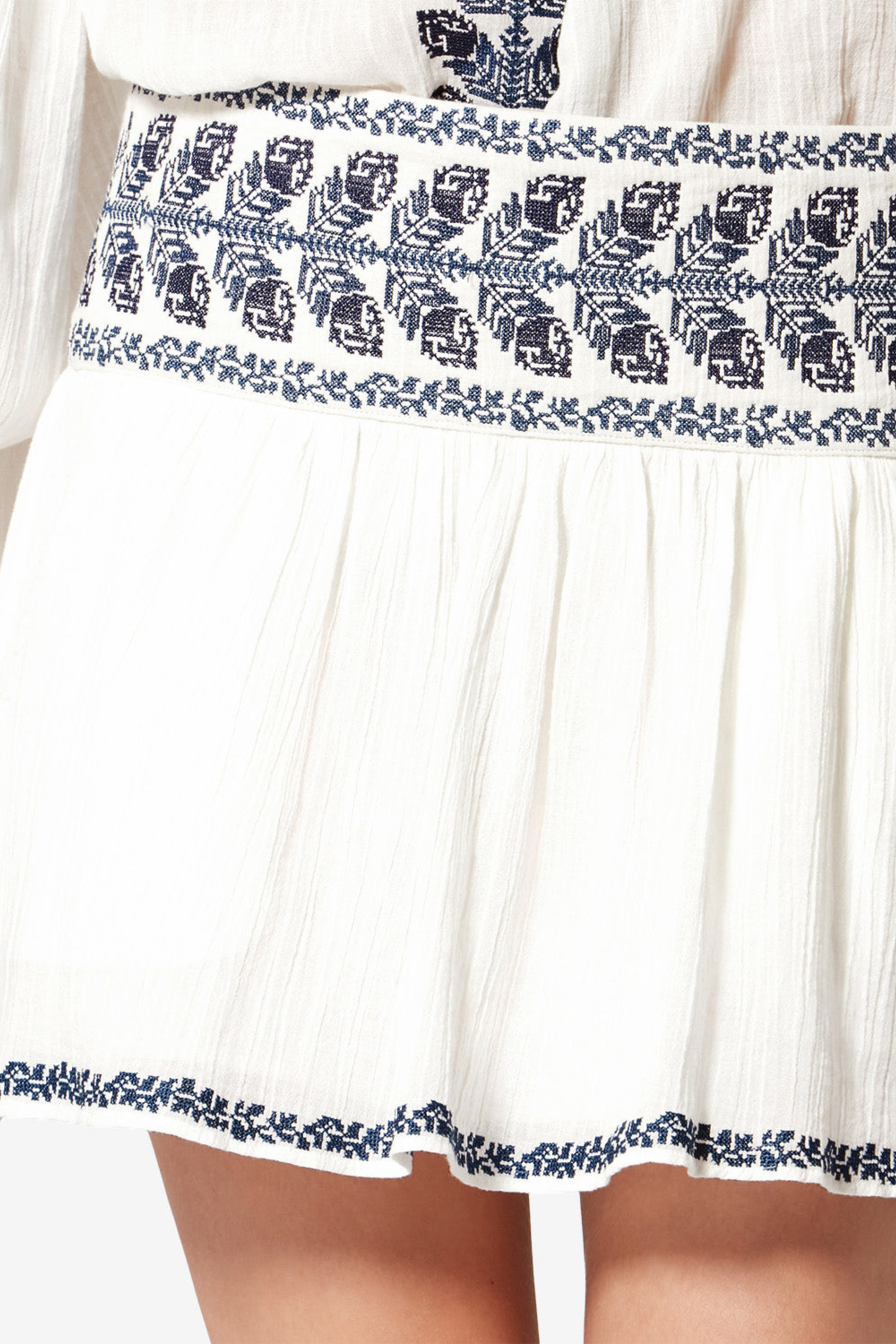 Picadilia Skirt in Ecru/BlueMarant Etoile - Anita Hass