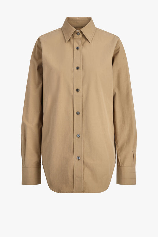 Slim Tunic Blouse in Walnut