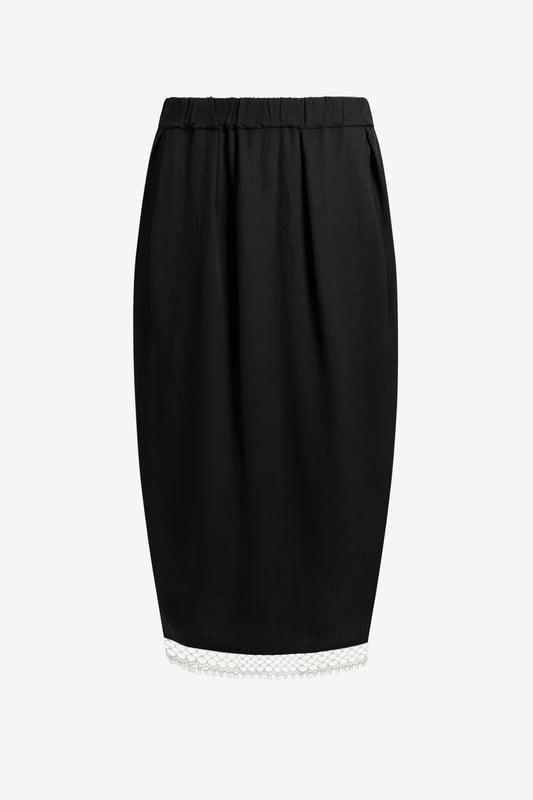 Black Lace Tulip Skirt by Maria McManus - Anita Hass