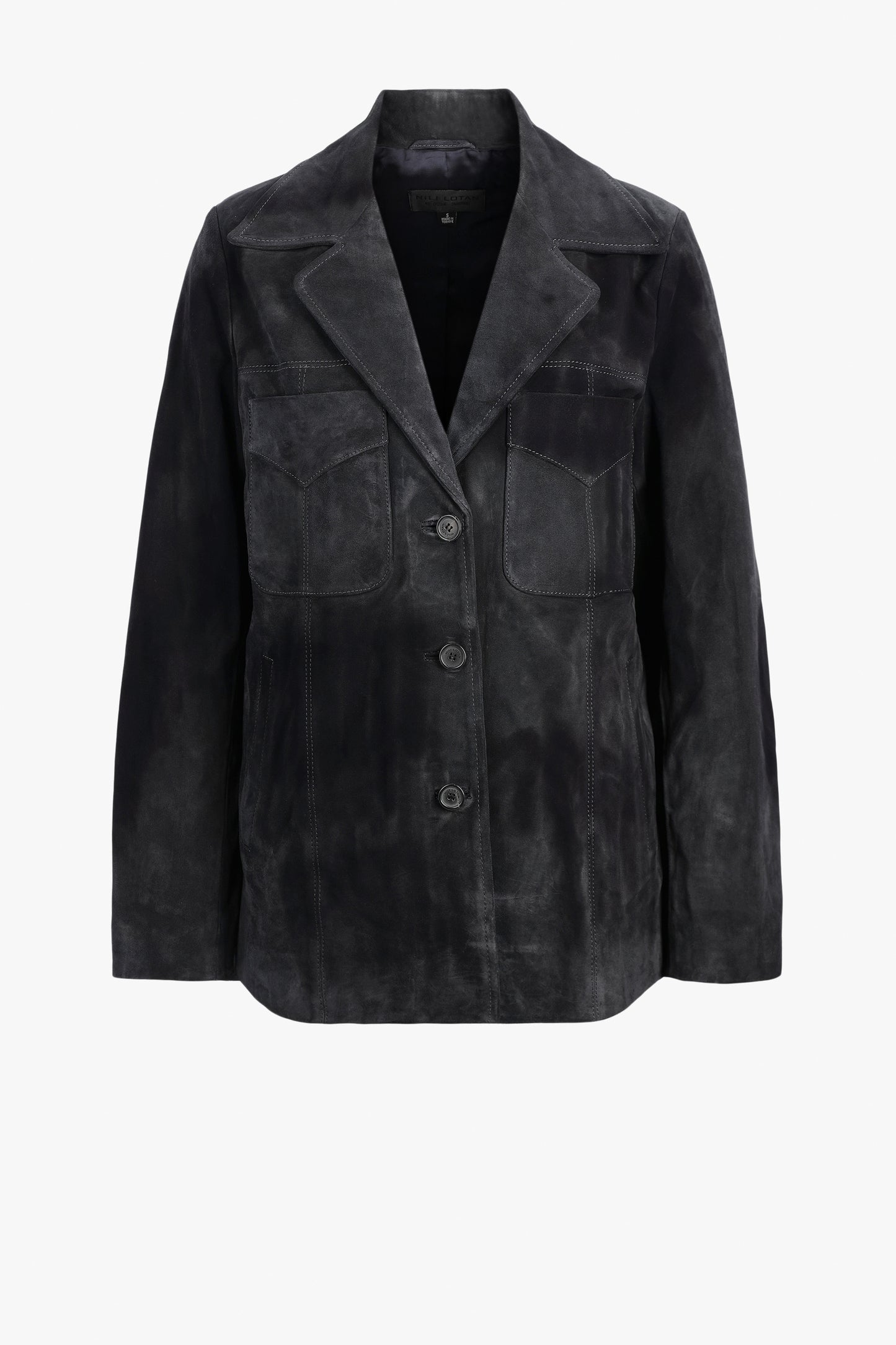 Dominic Leather Jacket in Midnight