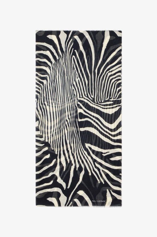 Schal Zebra in Black/Ivory Nili Lotan