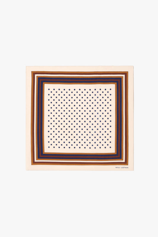 Vintage Polka Dot Silk Scarf