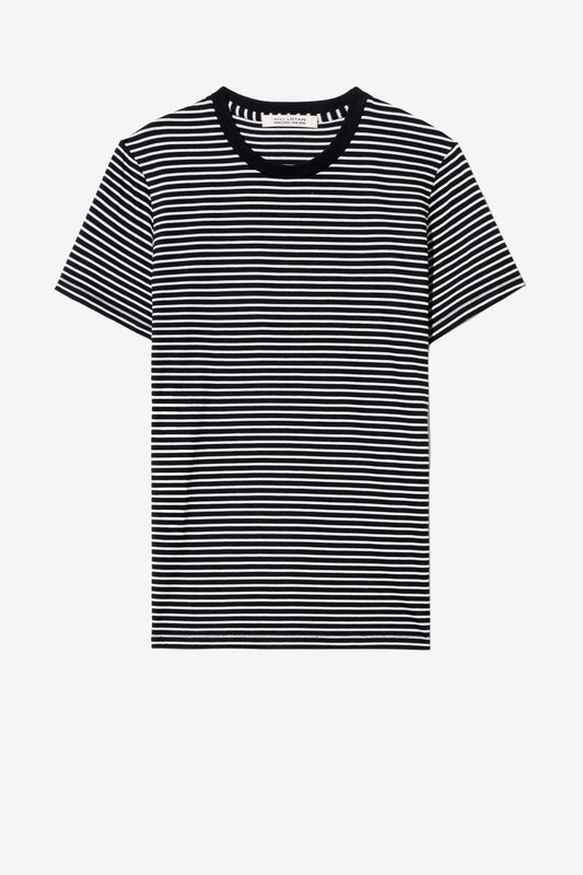 Lana T-Shirt in Black/Ivory by Nili Lotan - Anita Hass