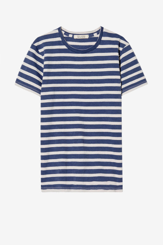 Lana T-Shirt in French Blue/Ivory by Nili Lotan - Anita Hass