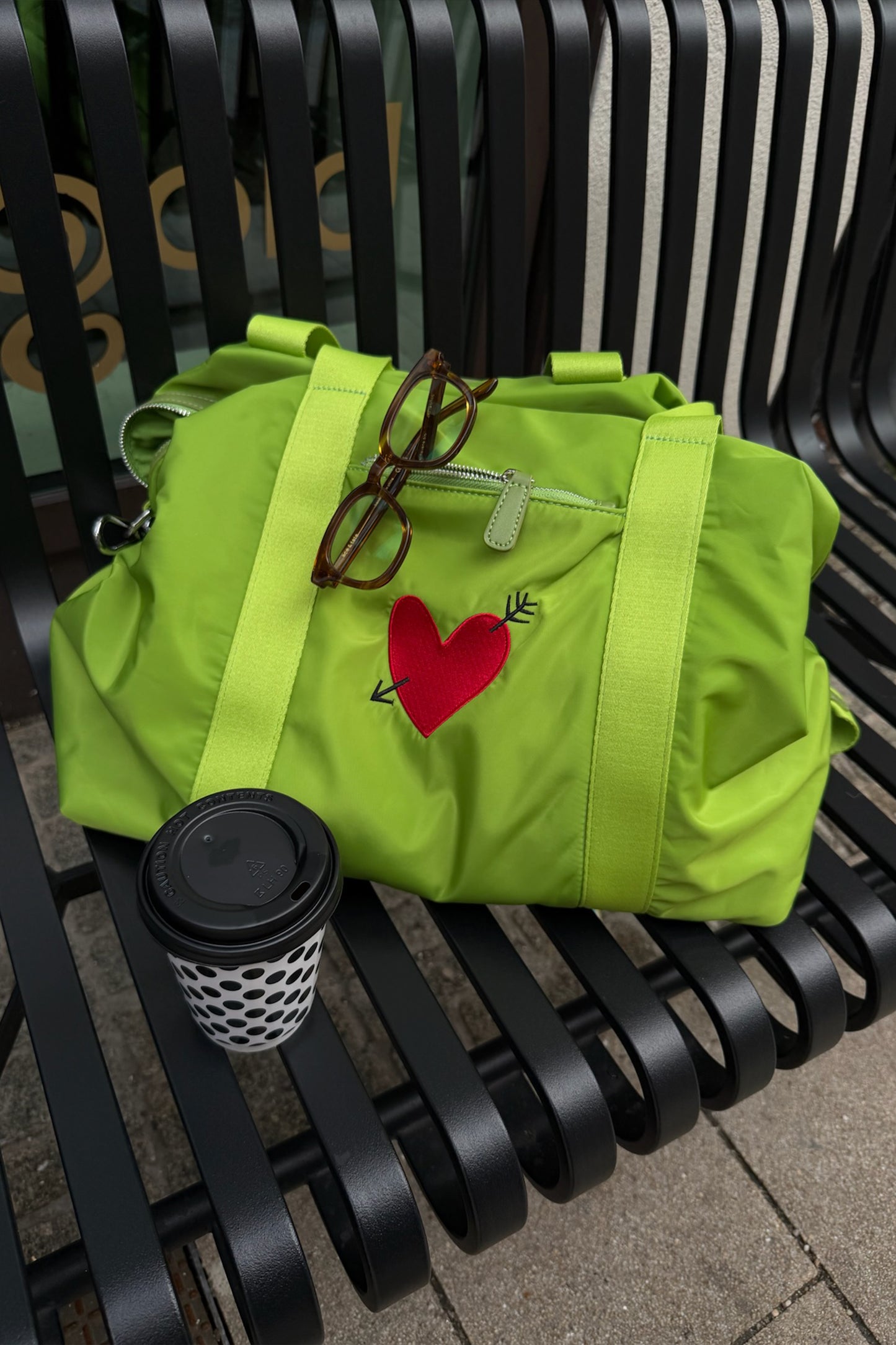 Taschen Set 'Heart' Large in Matcha NylonAnita Hass - Anita Hass