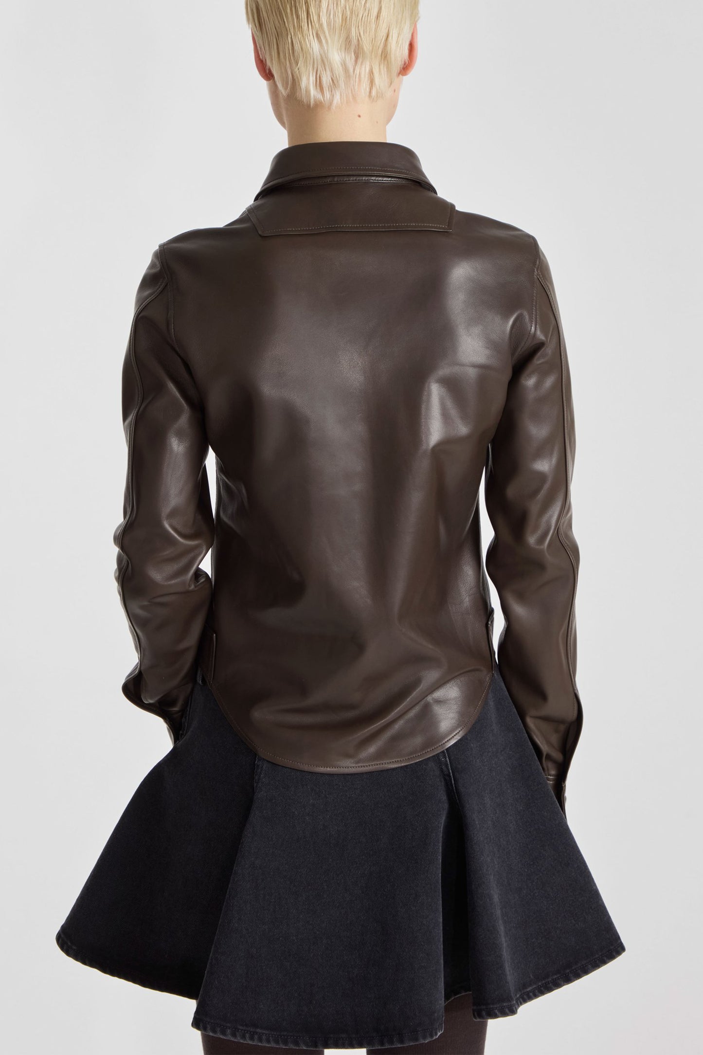 Lederbluse The Smooth in UmberPetar Petrov - Anita Hass