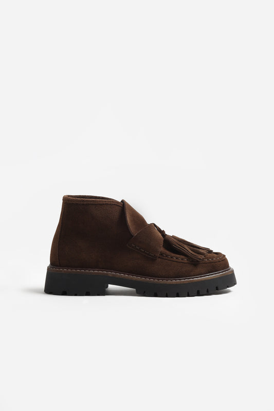 Aosta Boots in Dark Brown Suede