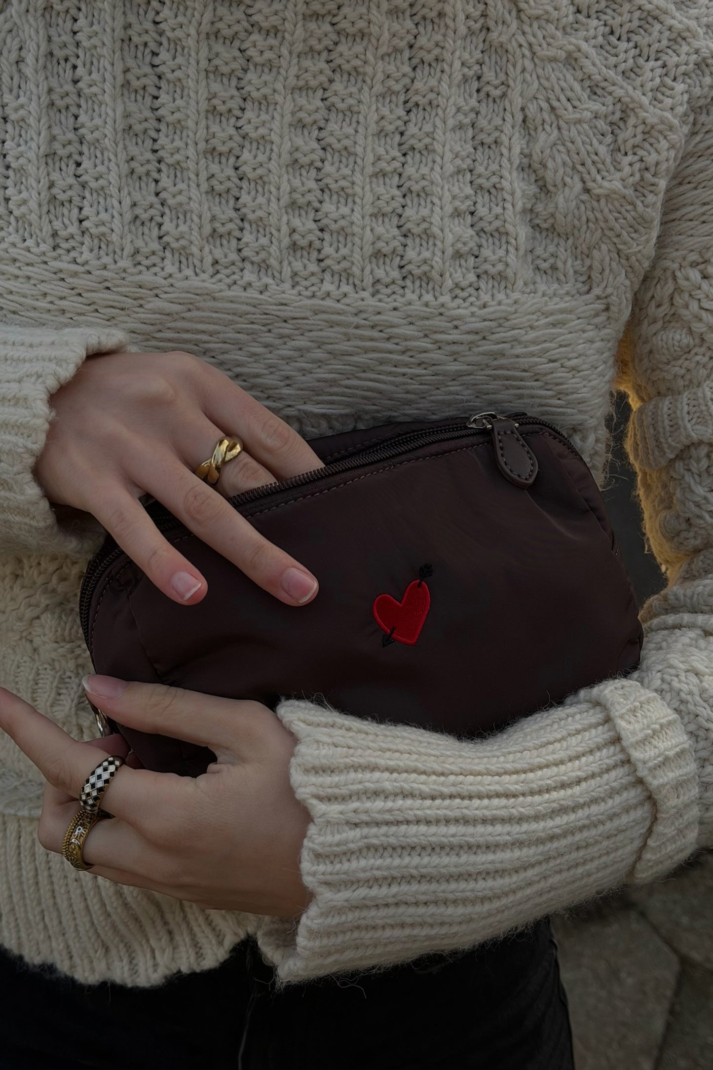 Taschen Set 'Heart' in Braun NylonAnita Hass - Anita Hass