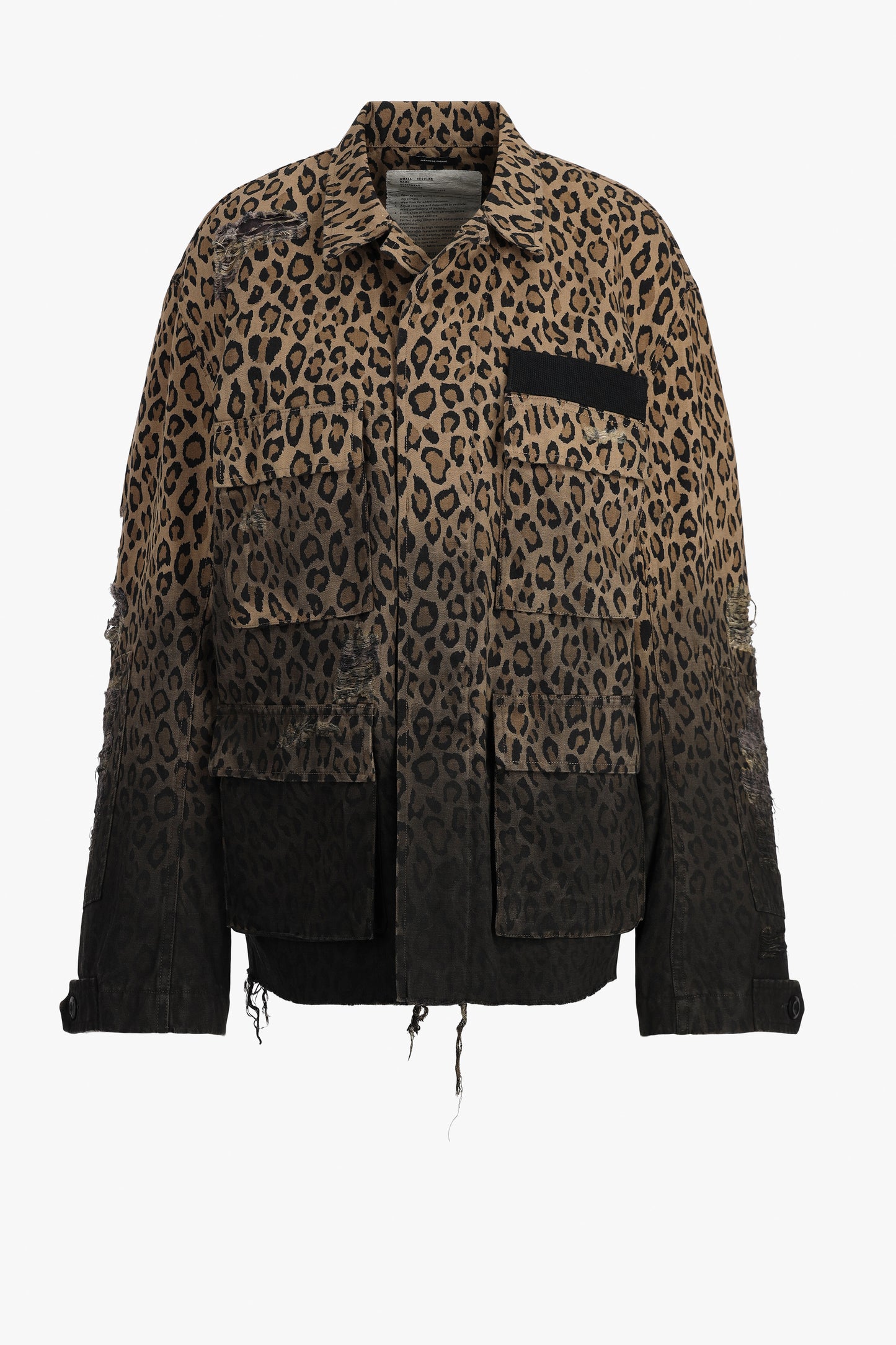 Jacke Shredded in Brown Leopard