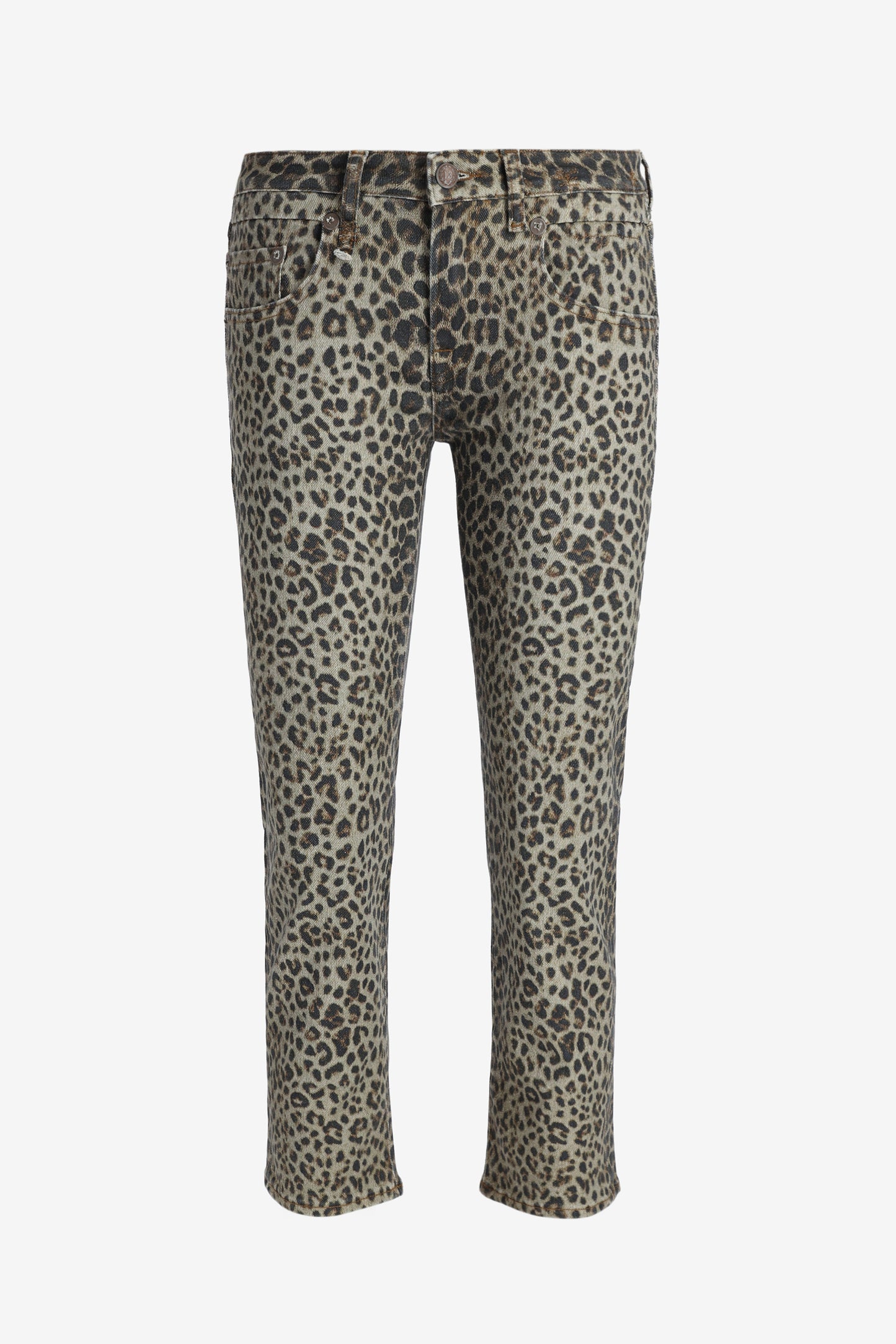 Boys' Straight-Leg Jeans in Classic Cheetah Brown