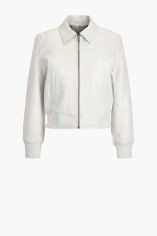 Berlin Leather Jacket in White R13 - Anita Hass