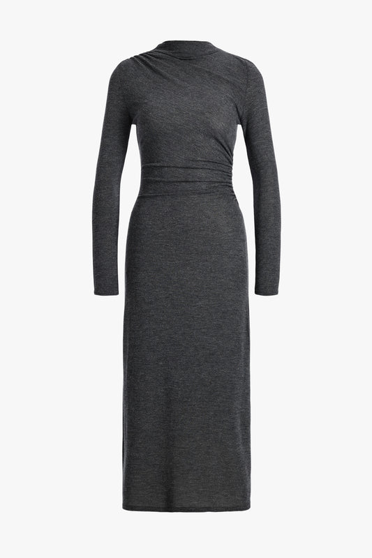 Kleid Margaret in Charcoal Rails