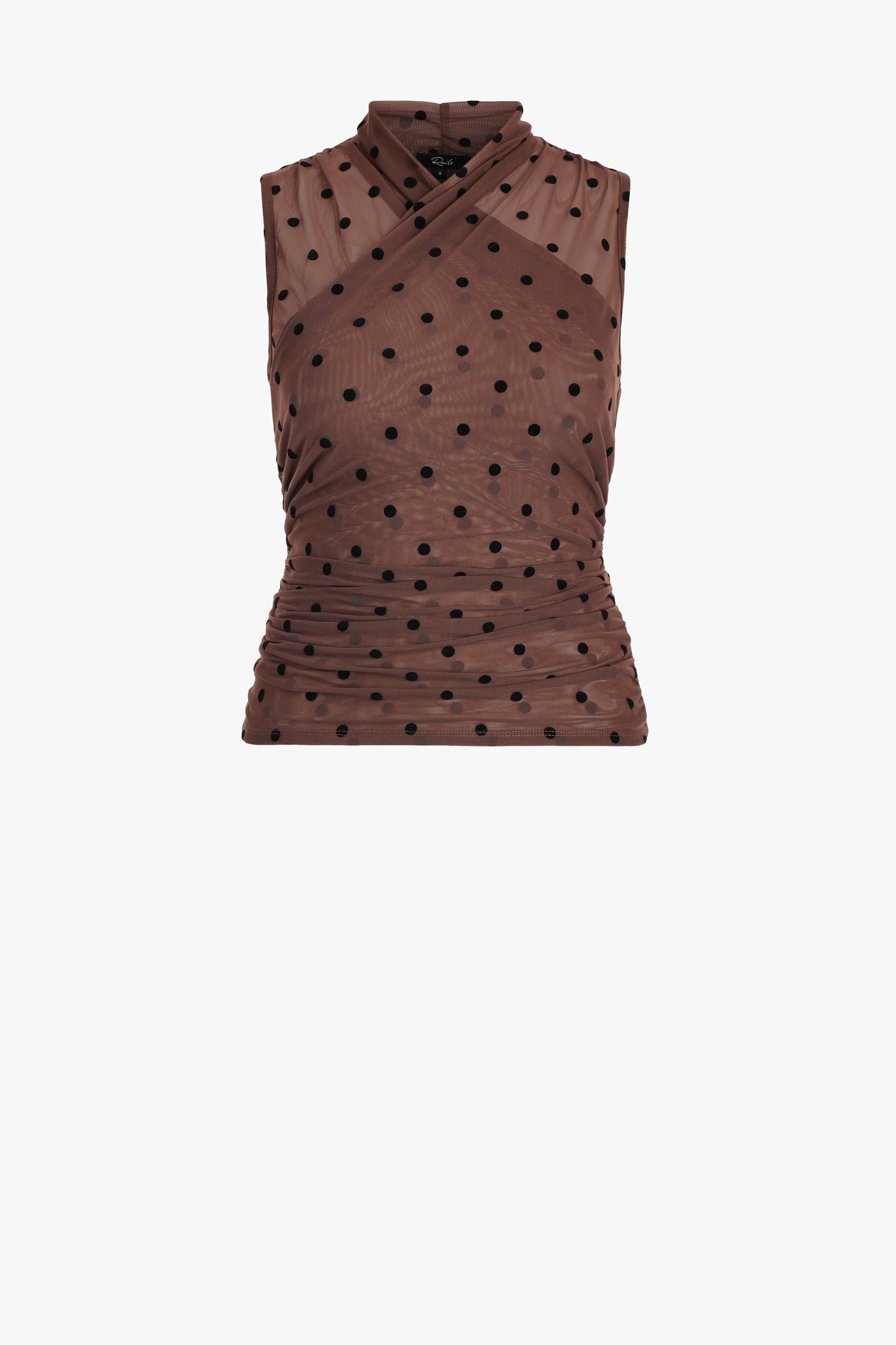 Lauris Polka Dot Top in Chocolate