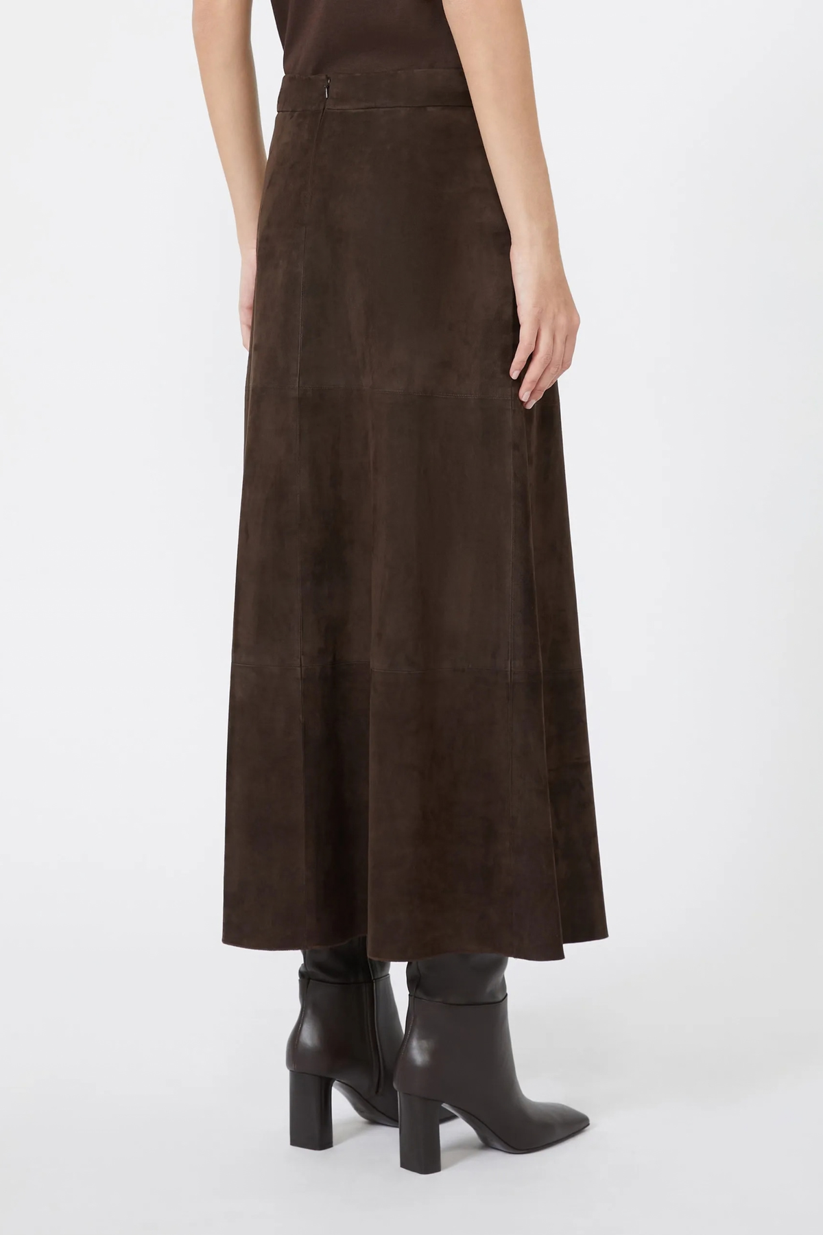 Lederrock Fiorire in Braun S Max Mara