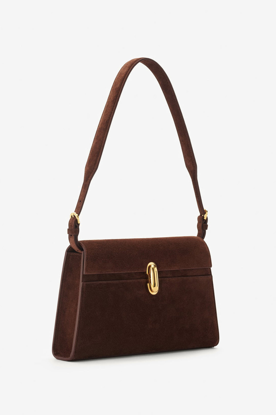 Tasche Symmetry in Espresso Suede Savette