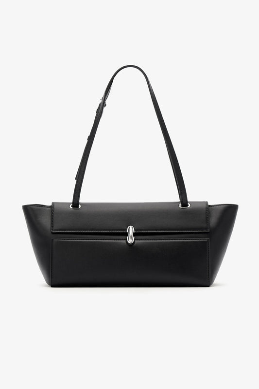 Symmetry Trapeze Bag in Black Savette - Anita Hass