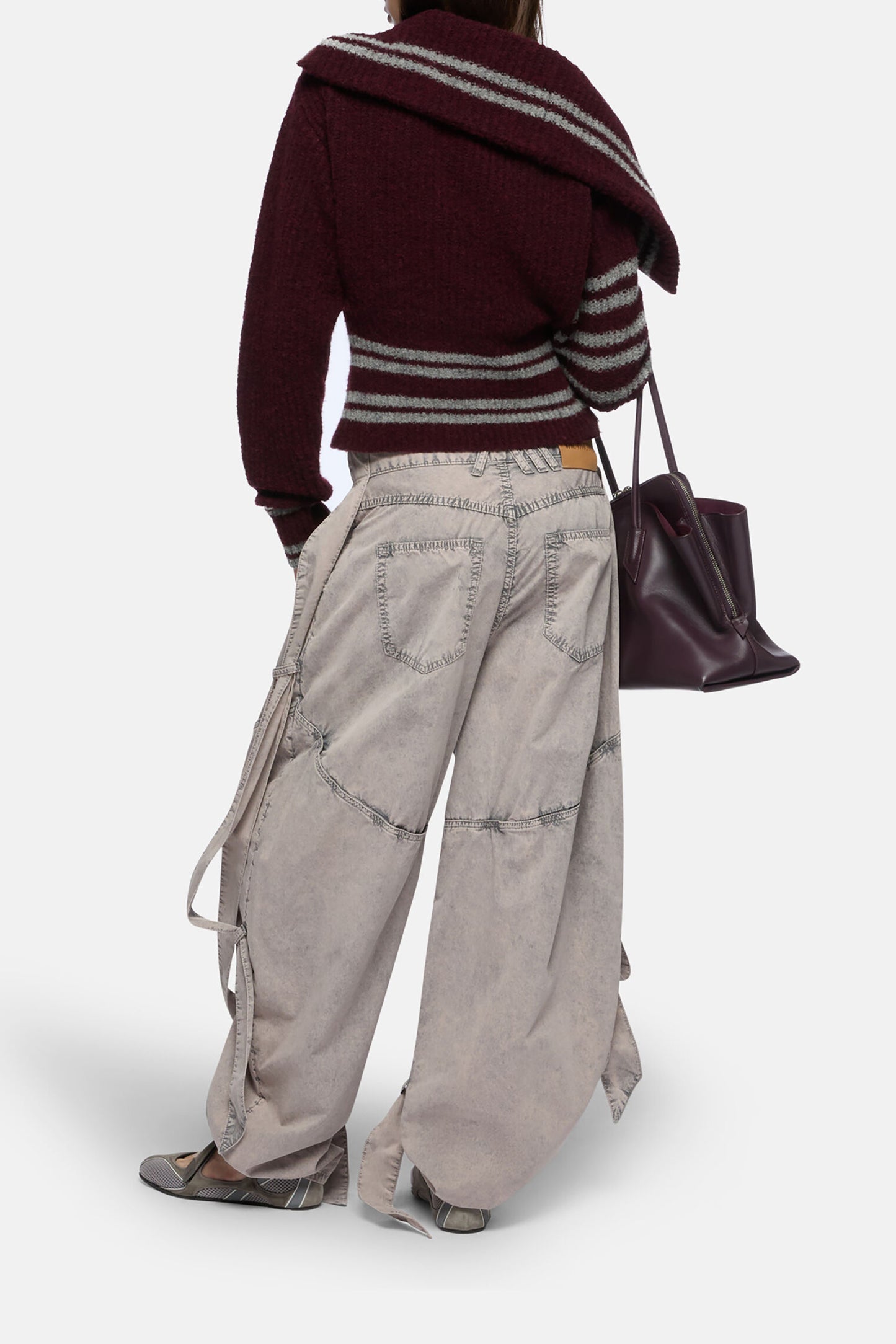 Cardigan Asym in BurgundyThe Attico - Anita Hass