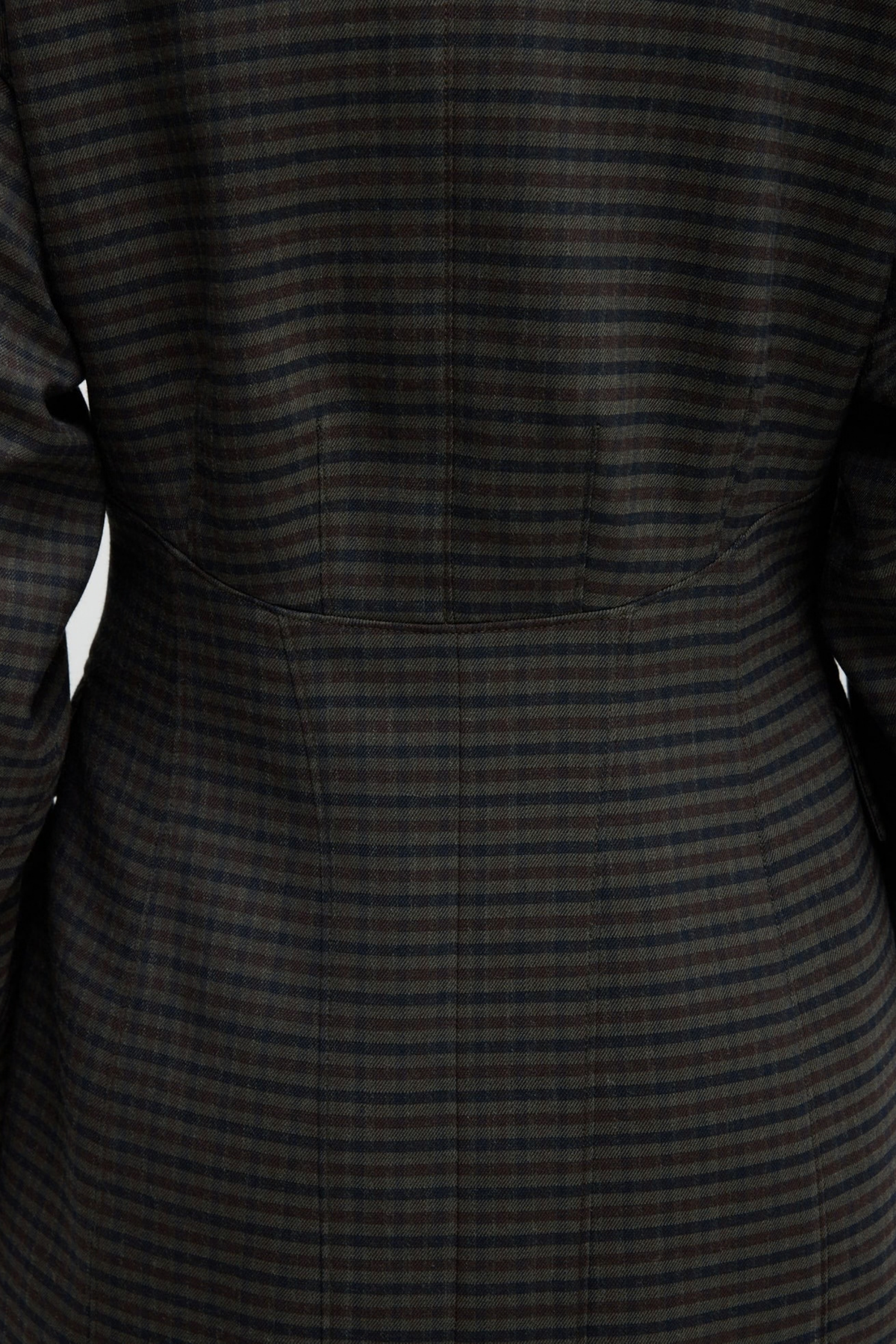 Blazer Cedric Sculpted in Grey Check Tibi