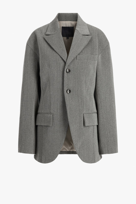 Blazer Sculpted in Grey Multi Tibi