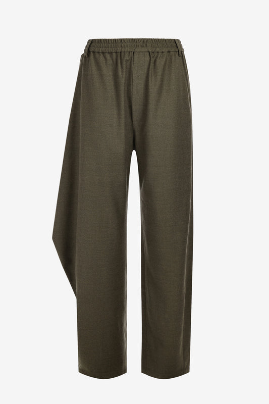 Hose Side Drape in Army Green Tibi