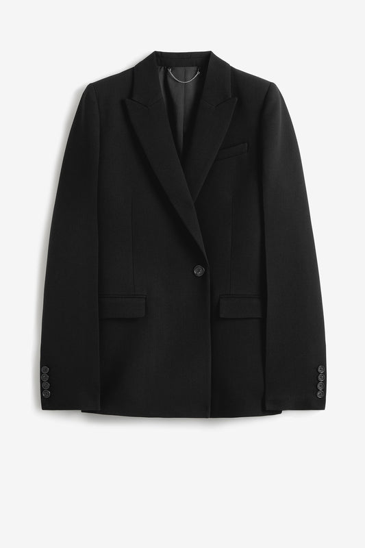 Slim-Fit Tailored Blazer in Black by Toteme - Anita Hass