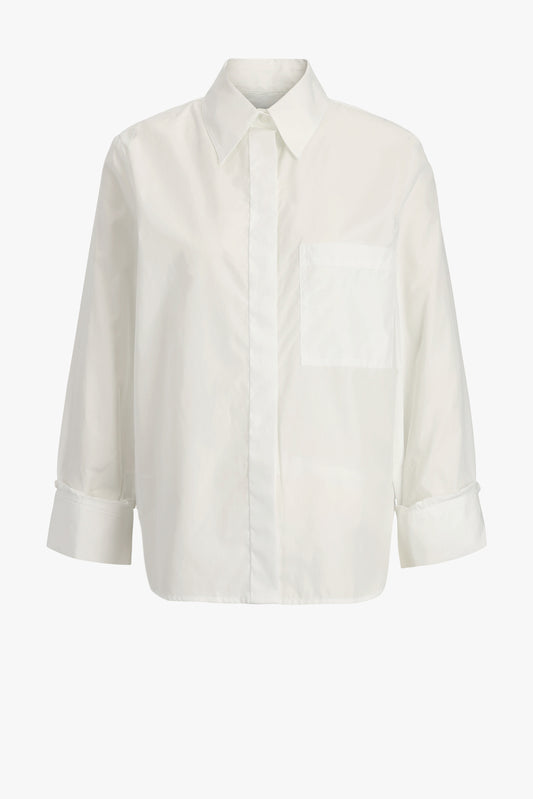 White Boyfriend Blouse