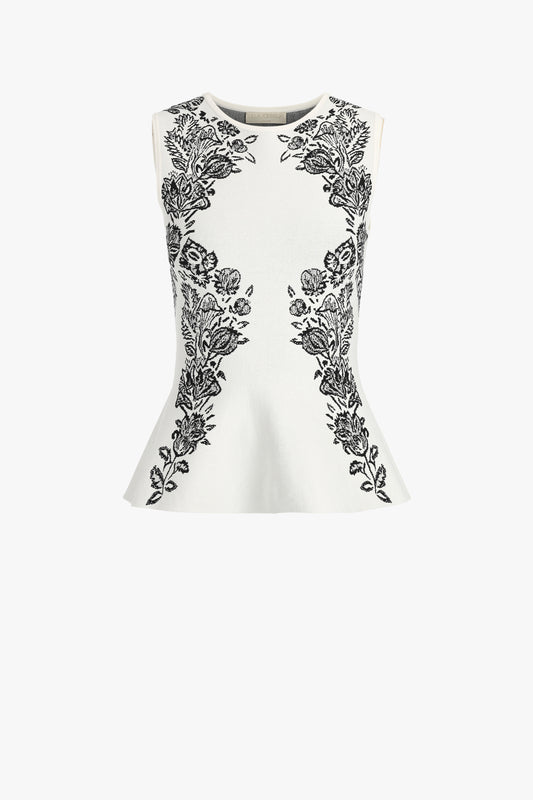 Vanna Jacquard Top in Ivory by Ulla Johnson - Anita Hass
