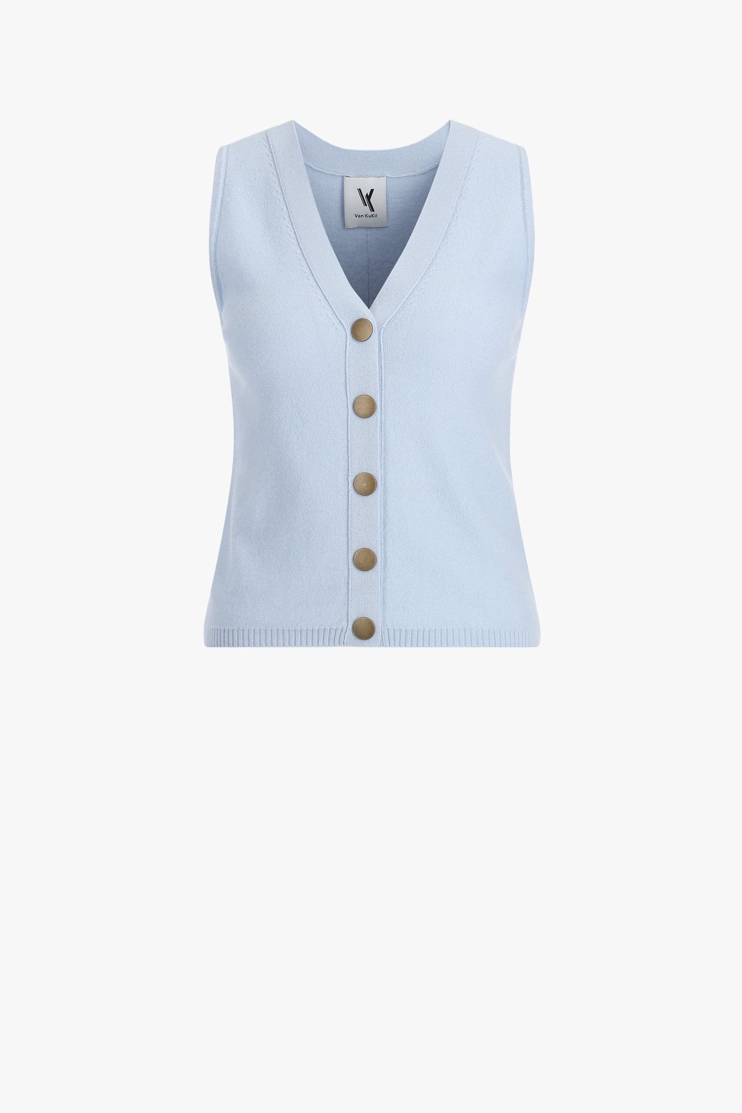 Darcy Knit Vest in Harmony BlueVan Kukil - Anita Hass