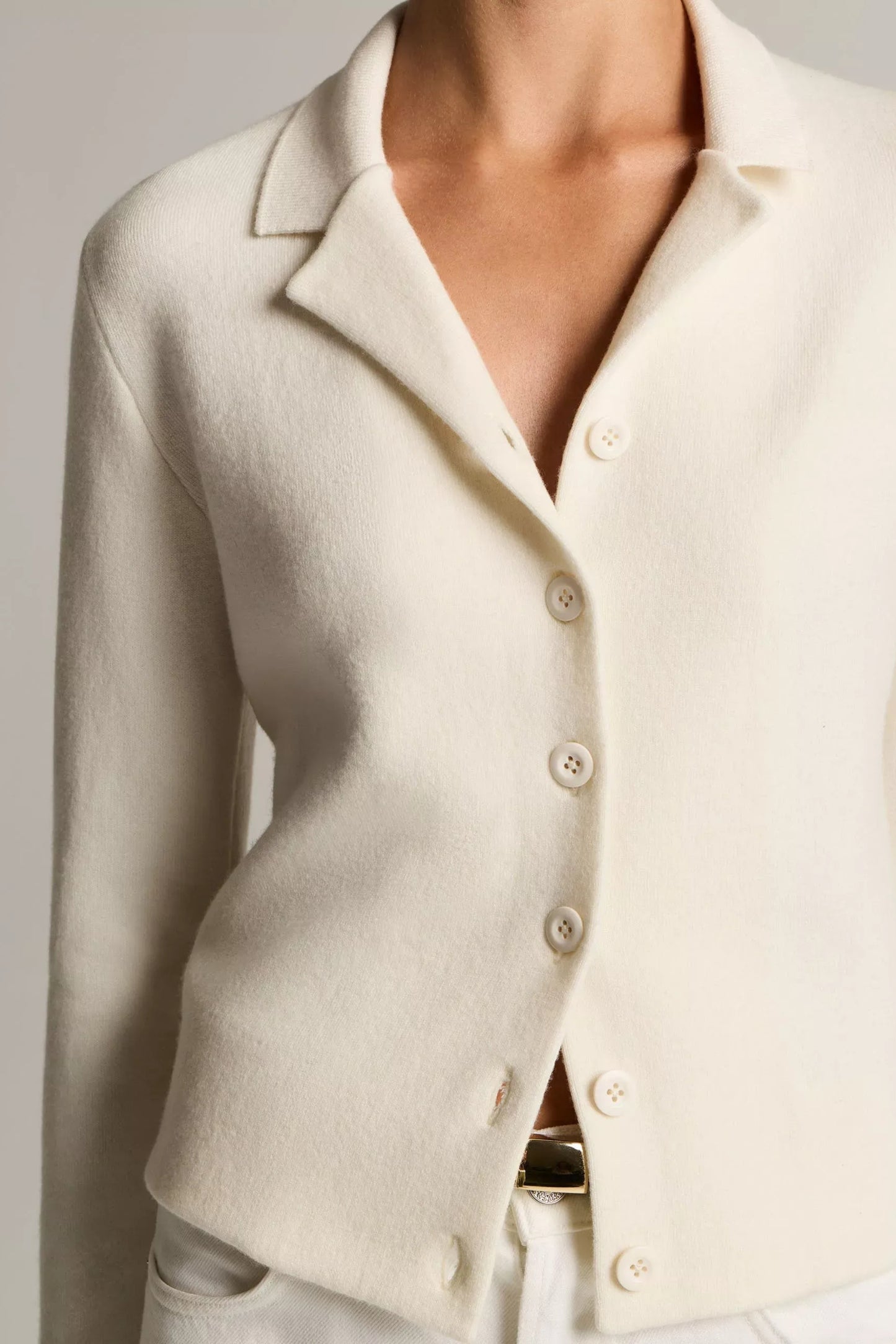 Cardigan Notch in Off White Vince