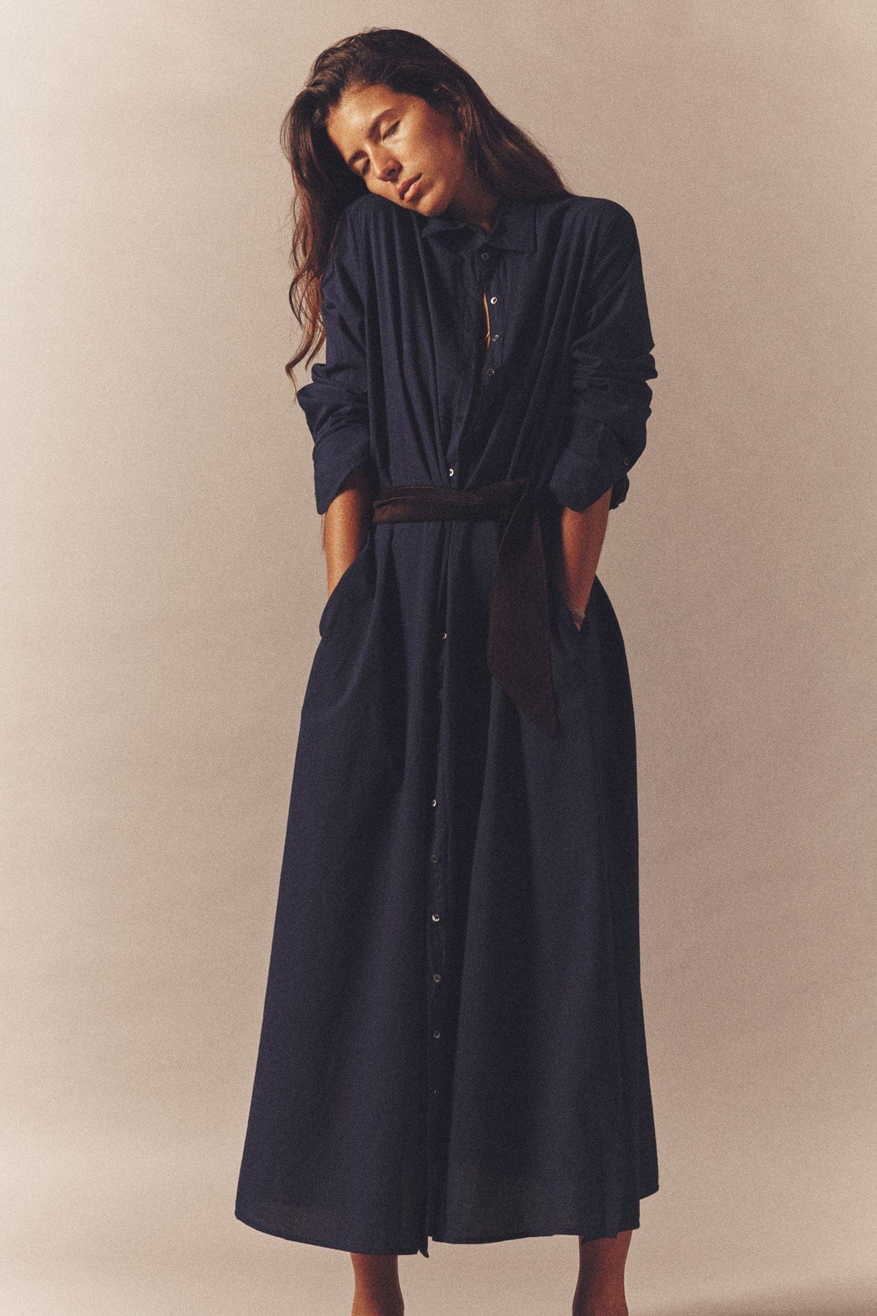 Kleid Boden in Navy Xírena