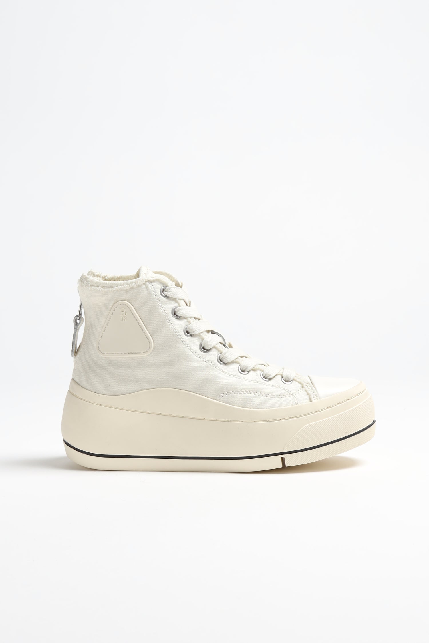 High top sneaker in ecru –