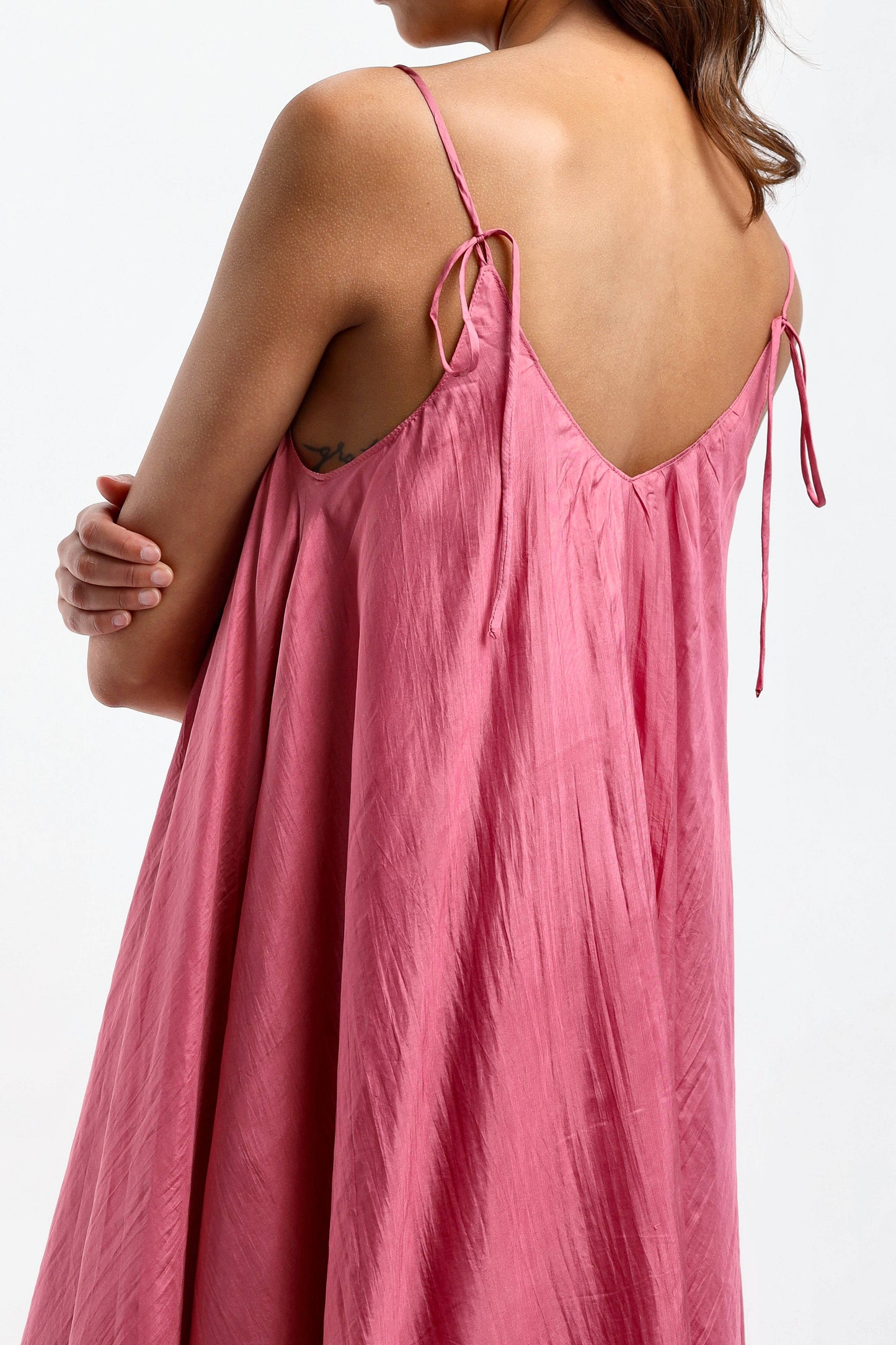 Seidenkleid Merrylin Maxi in PinkThe Rose Ibiza - Anita Hass
