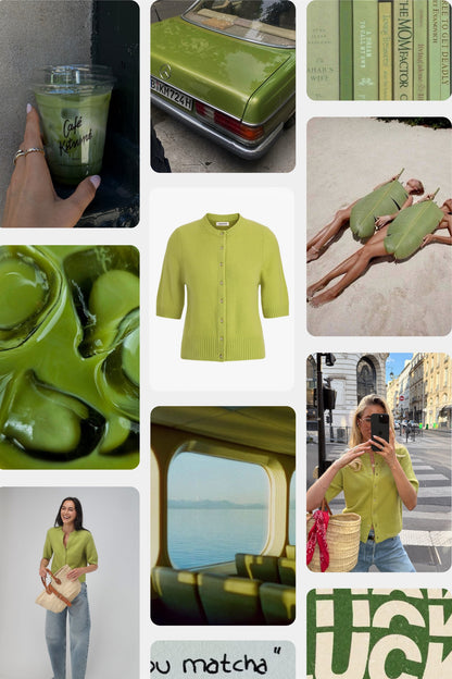 Chaqueta de punto Poupette Soleil en Matcha