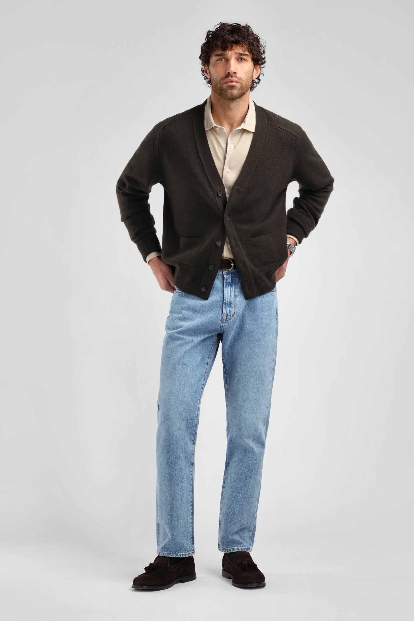 Cardigan Jimmy in OliveLadneri - Anita Hass