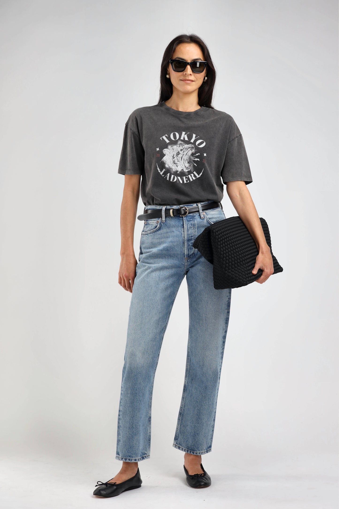 T-Shirt Ladneri Tiger in Washed BlackLadneri - Anita Hass