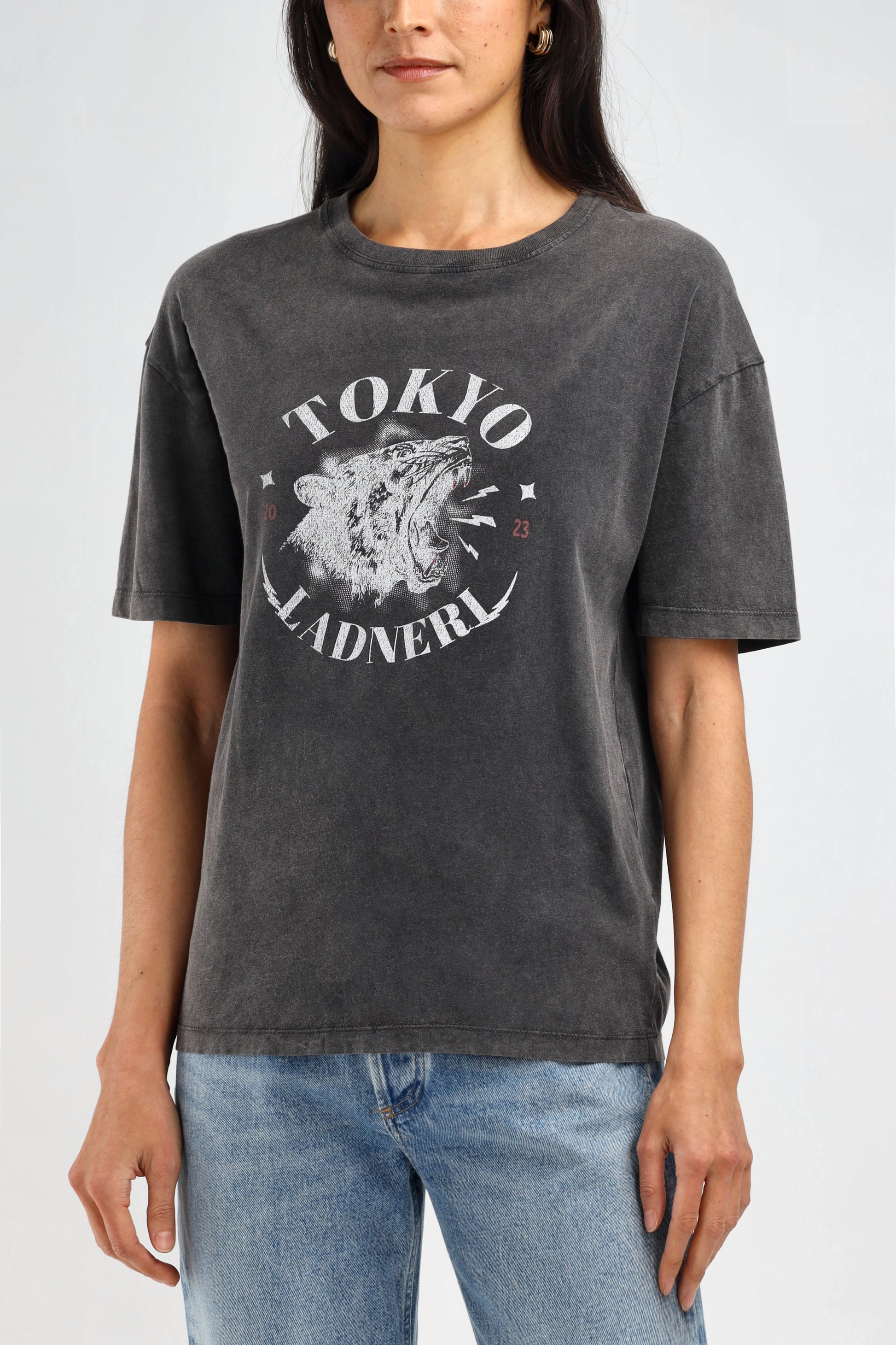 T-Shirt Ladneri Tiger in Washed BlackLadneri - Anita Hass
