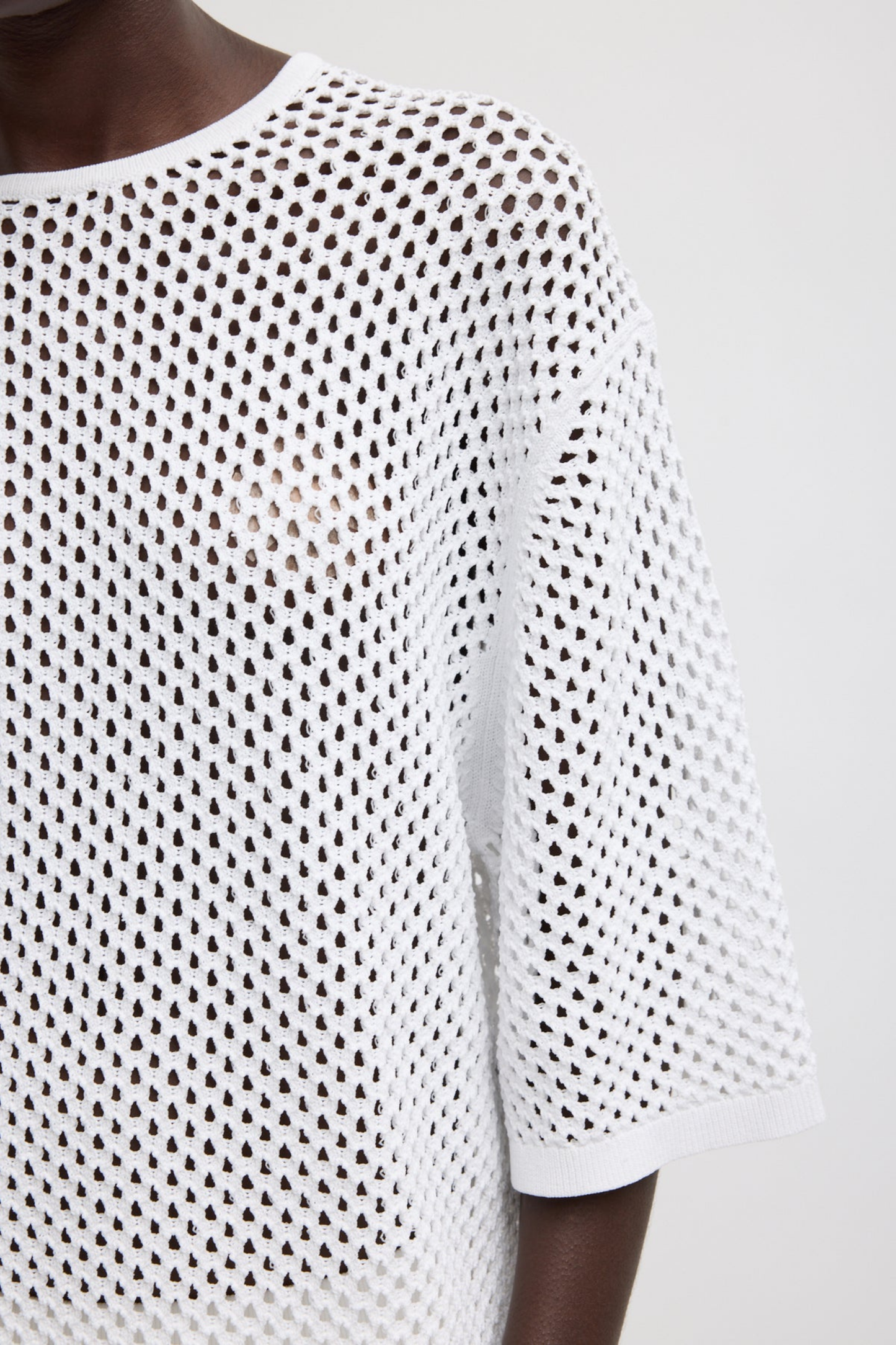 Shirt Crochet Net in WeißTibi - Anita Hass