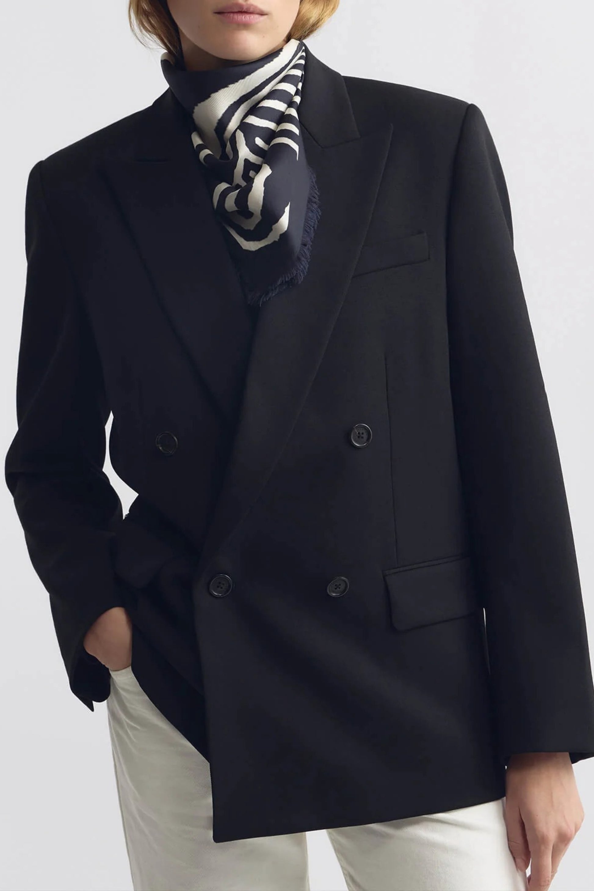 Schal Zebra in Black/Ivory Nili Lotan